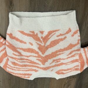 SHEIN Cream and Orange Knit Sweater